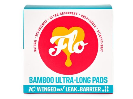 Here We Flo Bamboo Ultra-Long Pads (10 pads) Hot on Sale