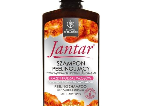 Jantar Moc Bursztynu szampon peelingujący do każdego rodzaju włosów 330ml Hot on Sale