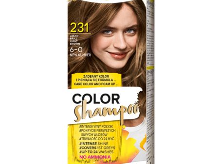 Color Shampoo szampon koloryzujący do włosów do 24 myć 231 (6-0) Jasny Brąz Online now