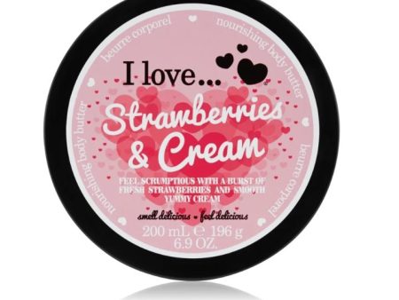 Nourishing Body Butter odżywcze masło do ciała Strawberries & Cream 200ml For Sale