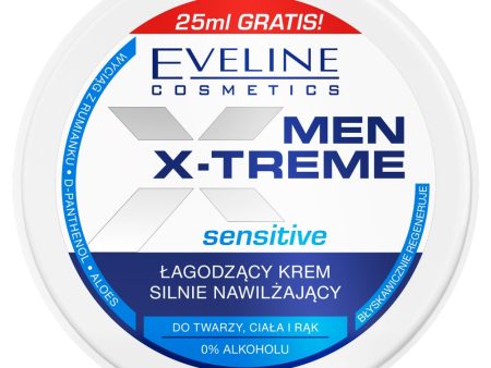 Men X-Treme Sensitive łagodzący krem silnie nawilżający do twarzy 100ml Discount