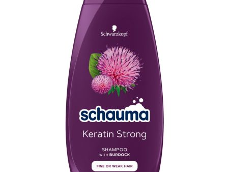 Keratin Strong wzmacniający szampon do włosów cienkich i łamliwych 400ml For Discount