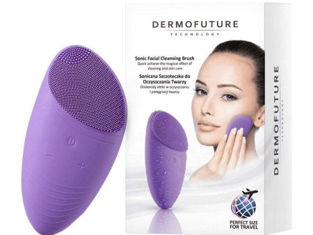 Sonic Facial Cleansing Brush mini szczoteczka soniczna do oczyszczania twarzy fioletowa Fashion