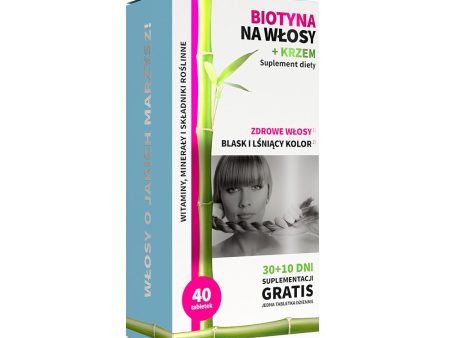 Biotyna na włosy + krzem suplement diety 40 tabletek on Sale