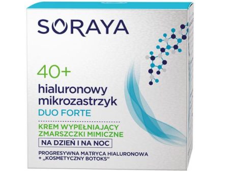 Hialuronowy Mikrozastrzyk Duo Forte 40+ krem wypełniający zmarszczki mimiczne na dzień i noc 50ml Sale