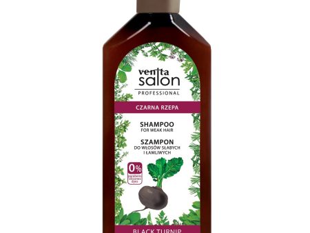 Salon Professional Shampoo For Week Hair szampon ziołowy do włosów słabych i łamliwych Czarna Rzepa 500ml For Cheap